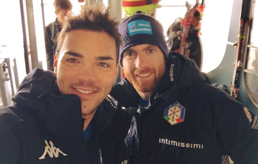 Alex Zingerle und Riccardo Tonetti bei einem Trainingstag am Stilfser Joch - Zingerle_Alex_Tonetti_Riccardo_2015